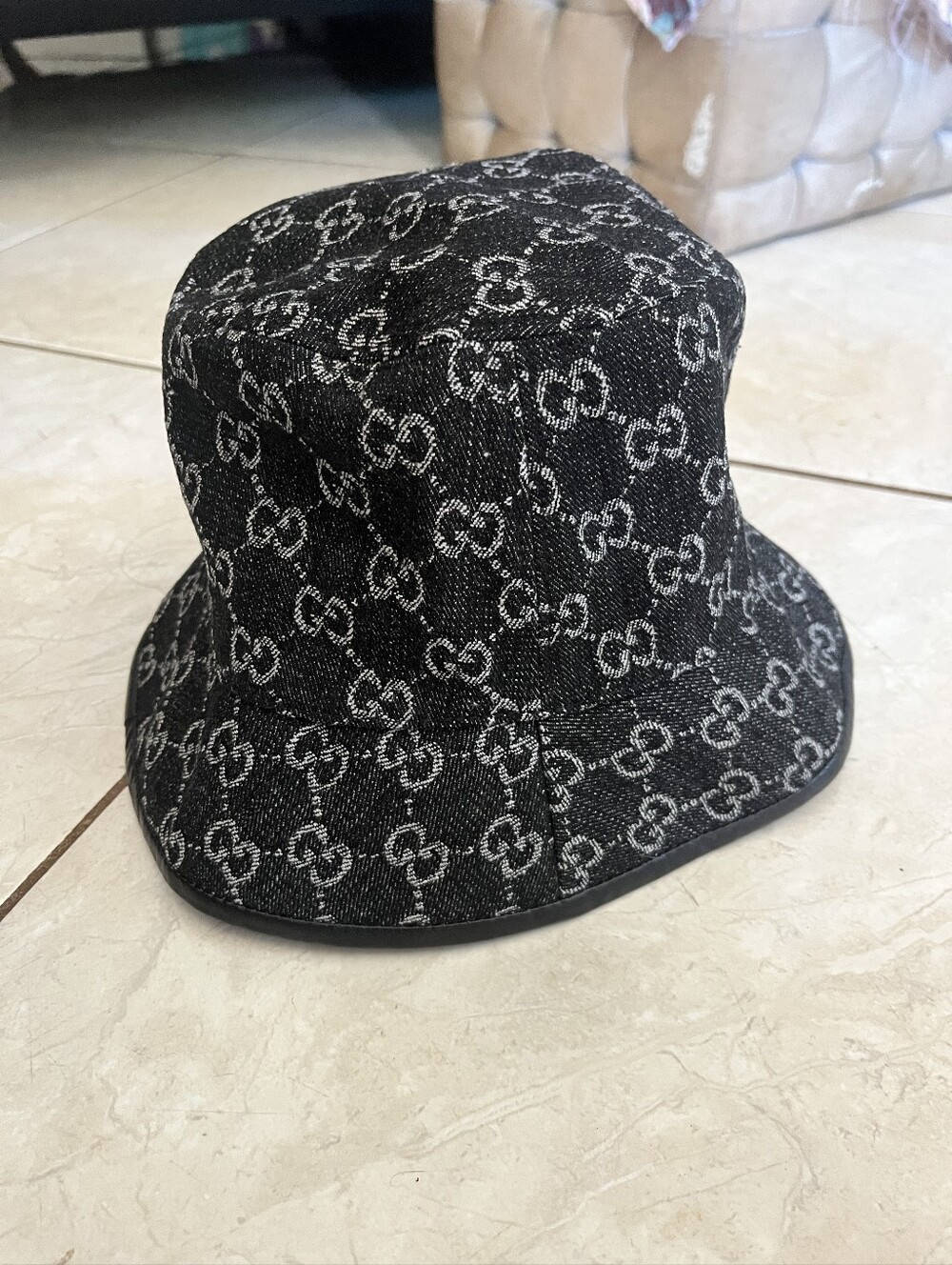 Gucci Denim Bucket Hat Black - Picture 1 of 3